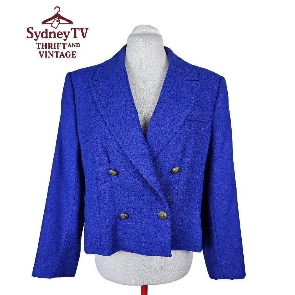 Nordstrom Royal Blue Wool Blazer Jacket size 12